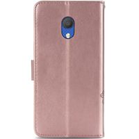 Kleeblumen Klapphülle Roségold Alcatel 1C (2019)