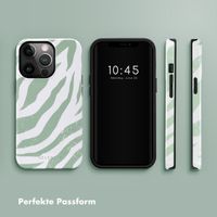 Selencia Vivid Back Cover Apple iPhone 13 Pro - Colorful Zebra Sage Green