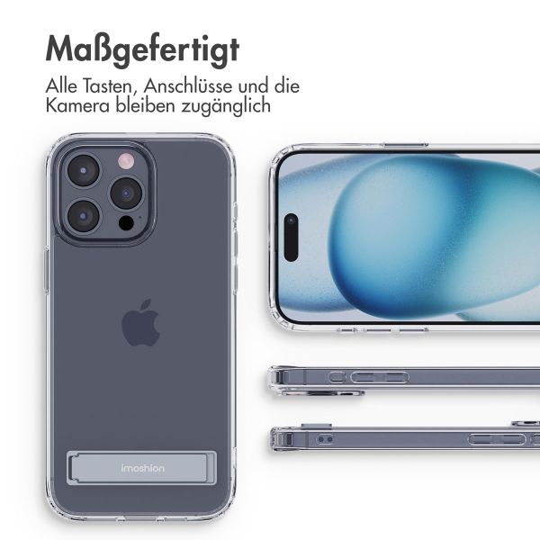 imoshion Back Cover mit Ständer für das iPhone 15 Pro Max - Transparent