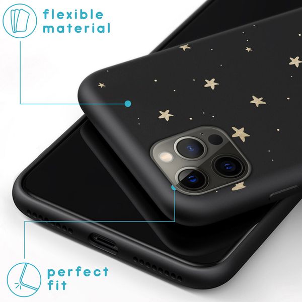 imoshion Design Hülle für das Apple iPhone 12 Pro Max - Sterne / Schwarz