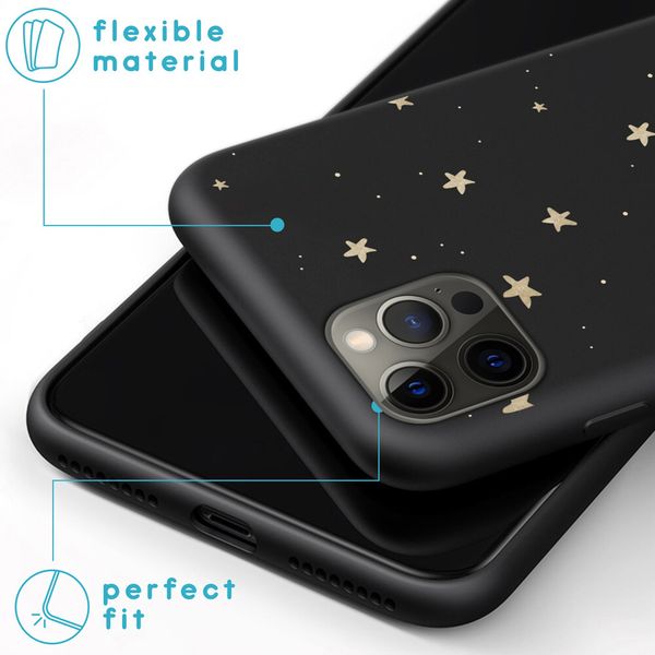 imoshion Design Hülle für das iPhone 12 Pro Max - Sterne / Schwarz