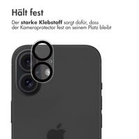 imoshion Kameraprotektor aus Glas 2er-Pack für das Apple iPhone 16 / 16 Plus - Schwarz