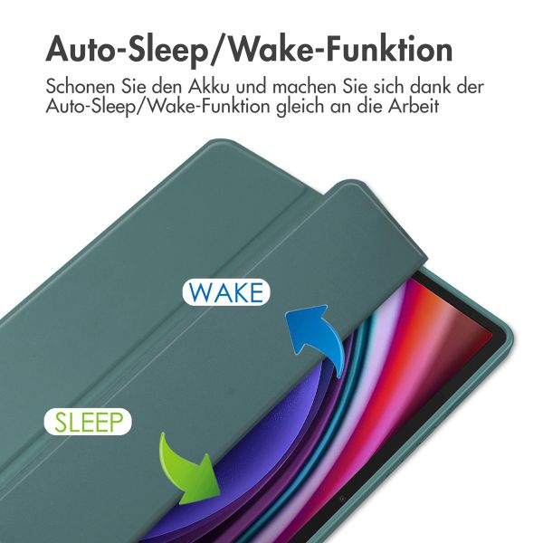 imoshion Trifold Hardcase Klapphülle Samsung Galaxy Tab S9 11.0 Zoll - Grün