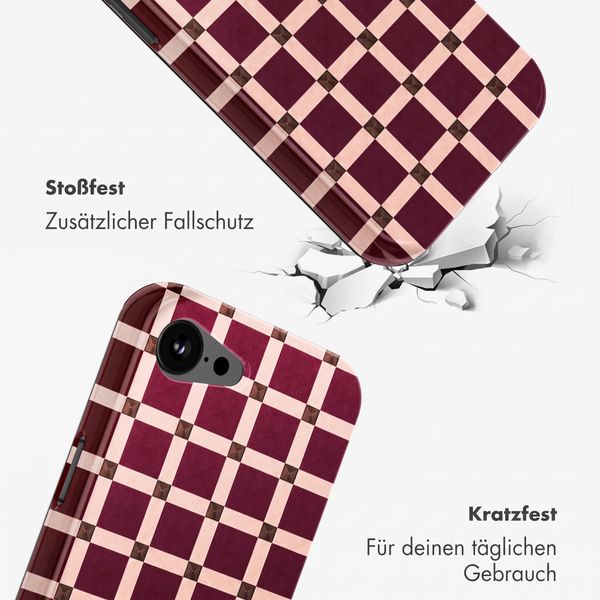 Selencia Vivid Rückabdeckung mit MagSafe Apple iPhone 17e / 16e - Check This Burgundy