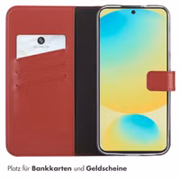 Selencia Echtleder Klapphülle Samsung Galaxy S25 FE - Rot