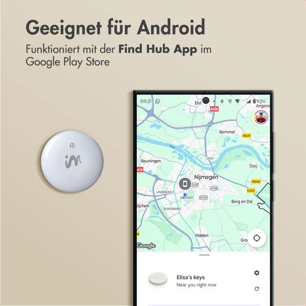 imoshion Wireless Tag - Bluetooth-Tracker für Android - 2 pack - Weiß