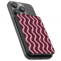 Selencia Vivid Powerbank 5.000 mAh - MagSafe und Qi - Black / Wavy Baby Burgundy