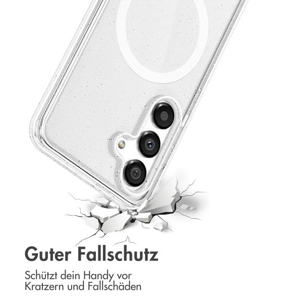 imoshion Sparkle Back Cover mit MagSafe Samsung Galaxy S25 - Glitzer Transparent
