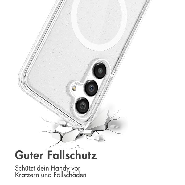 imoshion Sparkle Back Cover mit MagSafe für das Samsung Galaxy S25 - Transparent