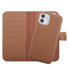 Selencia Olyn Abnehmbare Bookcase mit MagSafe Apple iPhone 12 (Pro) - Braun