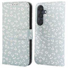 imoshion Design Klapphülle Samsung Galaxy S25 - Smoke Green Flowers