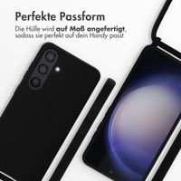 imoshion Silikonhülle mit Band für das Samsung Galaxy S24 - Schwarz