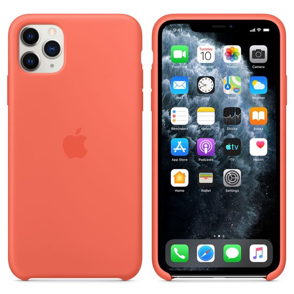 Apple Silikon-Case Clementine Orange für das Apple iPhone 11 Pro Max