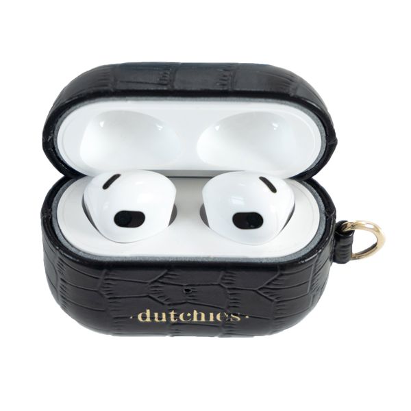 Dutchies Leather Case für Apple AirPods Pro - Crocodile Chic Noir