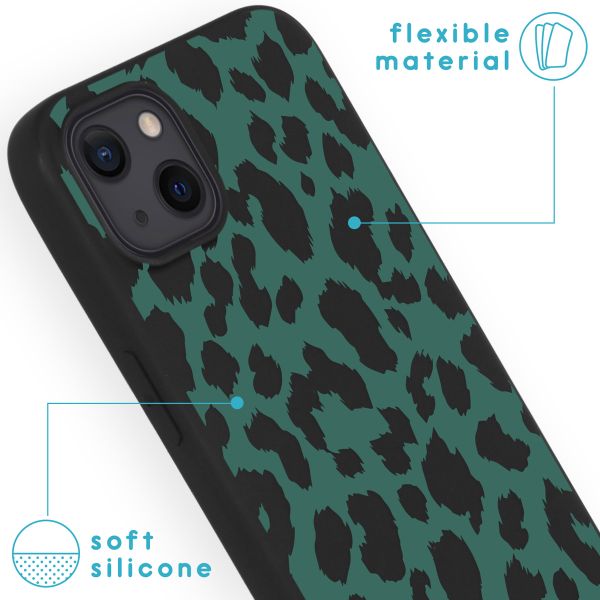 imoshion Design Hülle für das iPhone 13 - Leopard - Schwarz / Grün