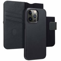 Accezz 2-in-1 Klapphülle aus Leder mit MagSafe für das iPhone 15 Pro Max - Onyx Black