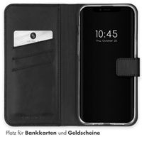 Selencia Echtleder Klapphülle Apple iPhone 15 - Schwarz