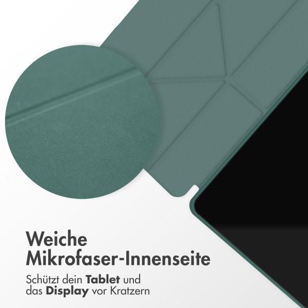 imoshion Origami Klapphülle für das Samsung Galaxy Tab S6 Lite / Tab S6 Lite (2022) / Tab S6 Lite (2024) - Dunkelgrün