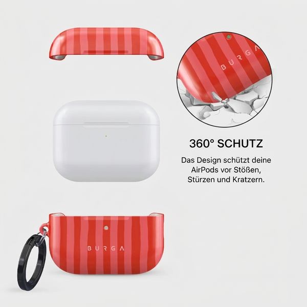 Burga Hardcase Hülle Apple AirPods Pro 3 - Pomegranate