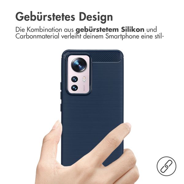 imoshion Brushed Back Cover Xiaomi 12 Pro - Dunkelblau