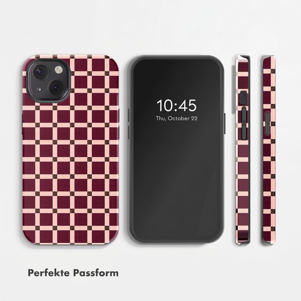 Selencia Vivid Rückabdeckung mit MagSafe Apple iPhone 13 - Check This Burgundy