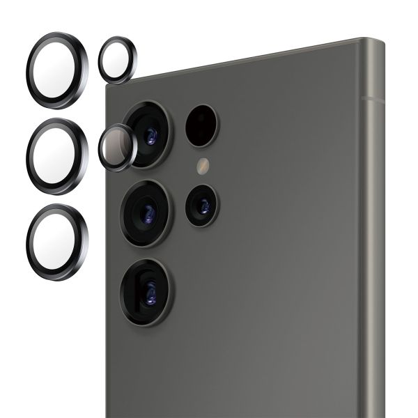 PanzerGlass Kameraprotektor Hoops Optic Rings für das Samsung Galaxy S25 Ultra - Schwarz