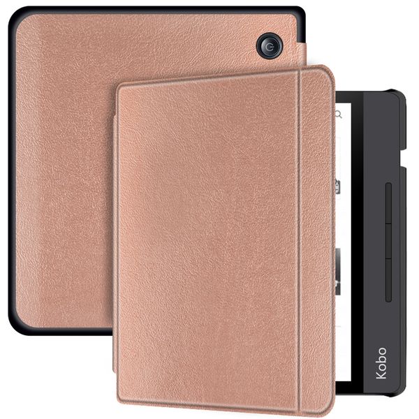 imoshion Slim Hard Case Klapphülle Kobo Libra H2O - Roségold