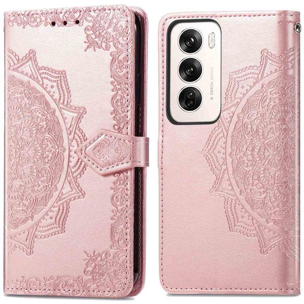 imoshion Mandala Klapphülle für das Oppo Reno 12 Pro - Rose Gold