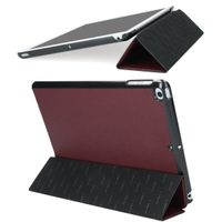 Selencia Kesia ﻿Trifold Klapphülle aus Schlangenleder Apple iPad 6 (2018) 9.7 Zoll / iPad 5 (2017) 9.7 Zoll - Dunkelrot