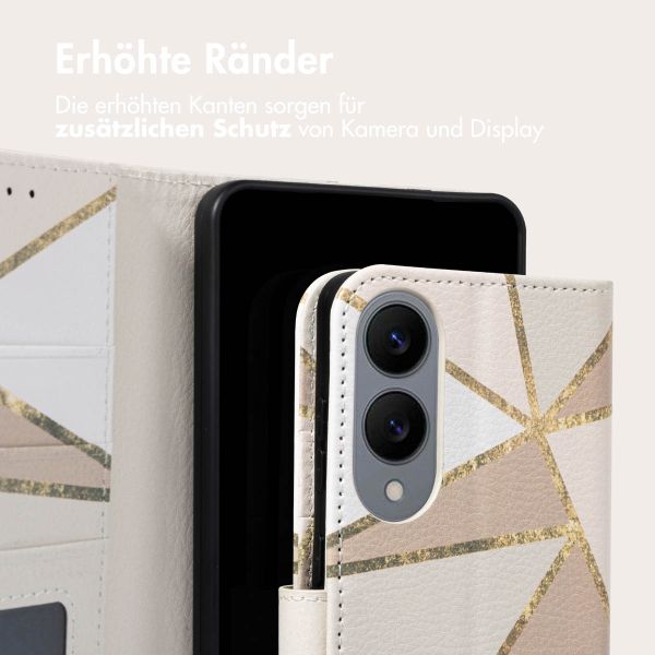 imoshion Design Klapphülle Samsung Galaxy S25 Edge - Beige Graphic