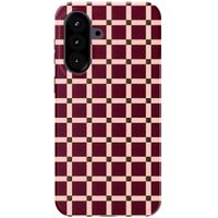 Selencia Vivid Back Cover Samsung Galaxy A57 (5G) - Check This Burgundy