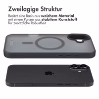 Accezz Rugged Frosted Back Cover mit MagSafe Apple iPhone 16 Plus - Schwarz