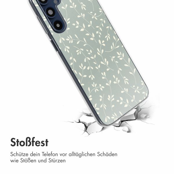 imoshion  Design Hülle für das Samsung Galaxy A16 - Smoke Green Flowers