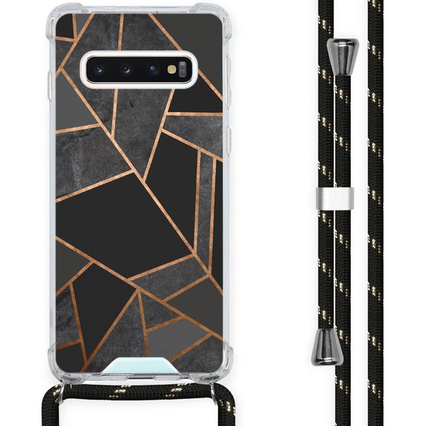 imoshion Design Hülle mit Band für das Samsung Galaxy S10 - Black Graphic