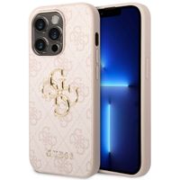 Guess 4G Metal Logo Back Cover für das Apple iPhone 14 Pro Max - Rosa
