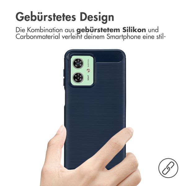 imoshion Brushed Back Cover Motorola Moto G54 - Dunkelblau