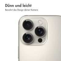 imoshion 2er-Pack Objektivschutz für Kamera für das Apple iPhone 16 Pro / 16 Pro Max - Natural / Titanium