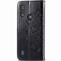 Mandala Klapphülle Motorola Moto E6s - Schwarz