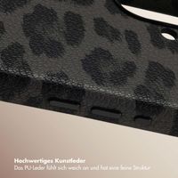 Selencia Sabi Backcover Leopardenmuster mit MagSafe Apple iPhone 16 - Midnight Black