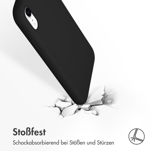 Accezz Liquid Silikoncase iPhone Xr - Schwarz