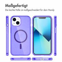 imoshion Sparkle Back Cover mit MagSafe für das Apple iPhone 14 - Glitzer Violett