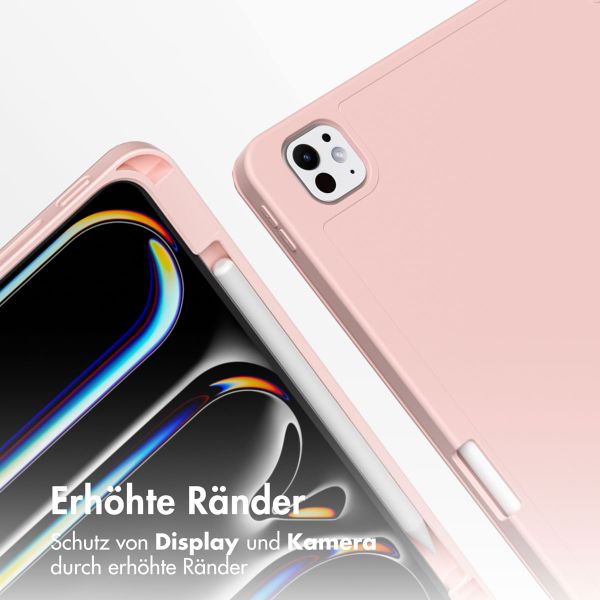 Accezz Smarte Klapphülle aus Silikon Apple iPad Pro 13 (2024) M4 - Rosa