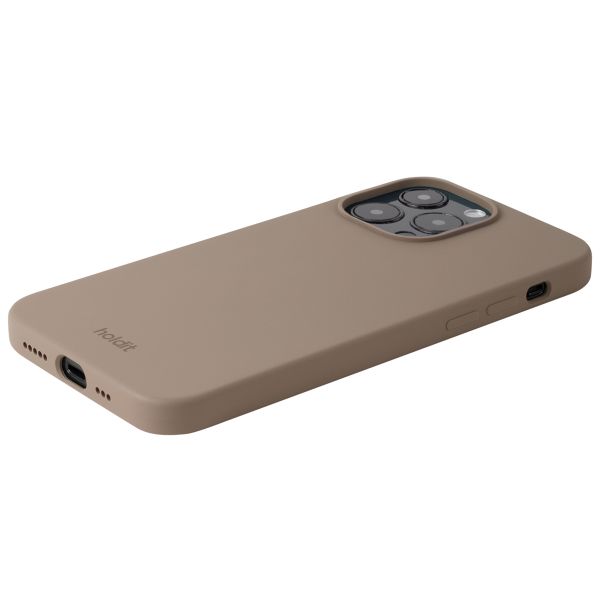 Holdit Silicone Case für das iPhone 15 Pro Max - Mocha Brown