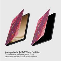 Selencia Vivid Klapphülle für das Samsung Galaxy Tab A9 Plus - Marble Plum