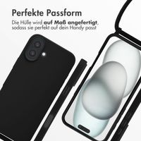 imoshion Silikonhülle mit Band für das Apple iPhone 16 Plus - Schwarz