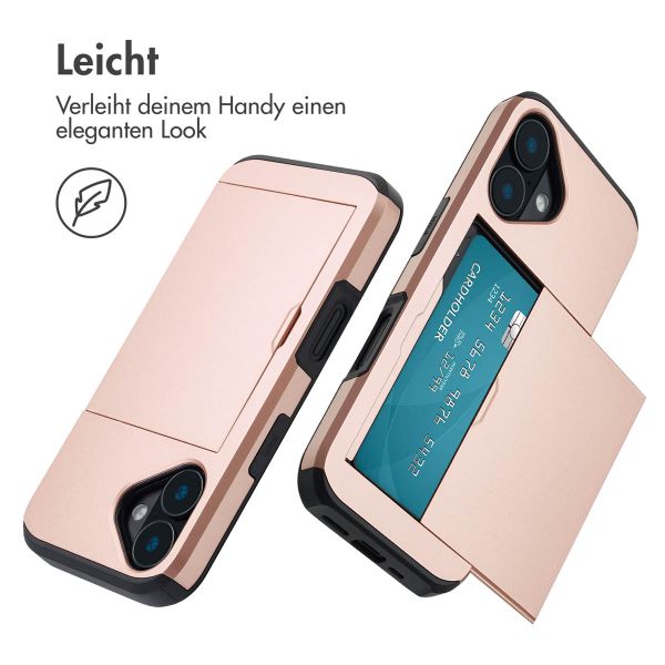 imoshion Backcover mit Kartenfach Apple iPhone 16 - Rosé gold