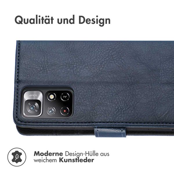 imoshion Luxuriöse Klapphülle Xiaomi Redmi Note 11 (4G) / Note 11S (4G) - Dunkelblau