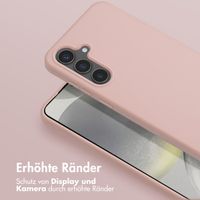 Selencia SilikonHülle mit abnehmbarem Band Samsung Galaxy S24 FE - Sand Pink
