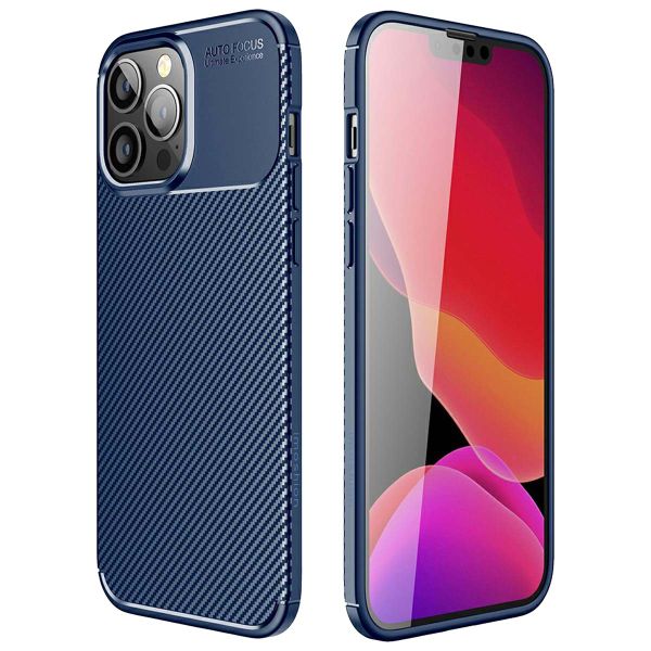 imoshion Carbon-Hülle für das iPhone 13 Pro Max - Blau