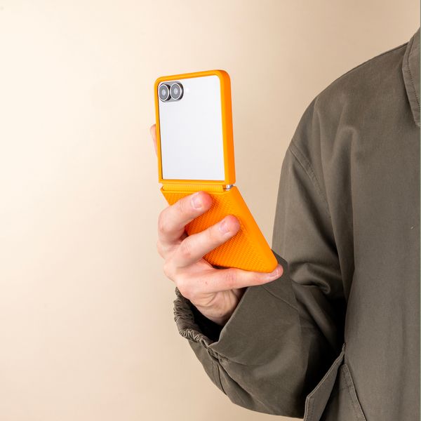 Accezz Grid Backcover Samsung Galaxy Z Flip 8 - Orange